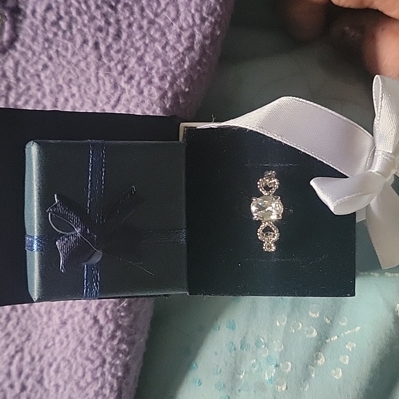 Cubic zirconia 16mm-20mm sterling silver rings - Picture 1 of 2